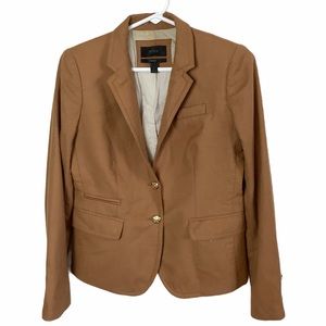 J. Crew Tan Camel Wool Schoolboy Blazer Size 2